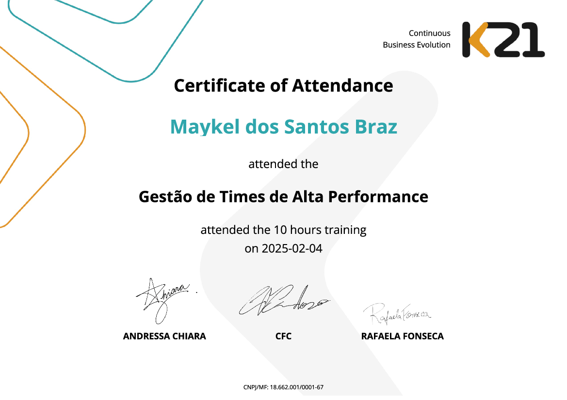 Certificado K21